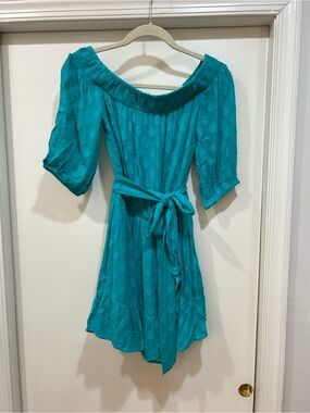 Lilly Pulitzer Rochelle Off-Shoulder Tie-Waist Mini Dress